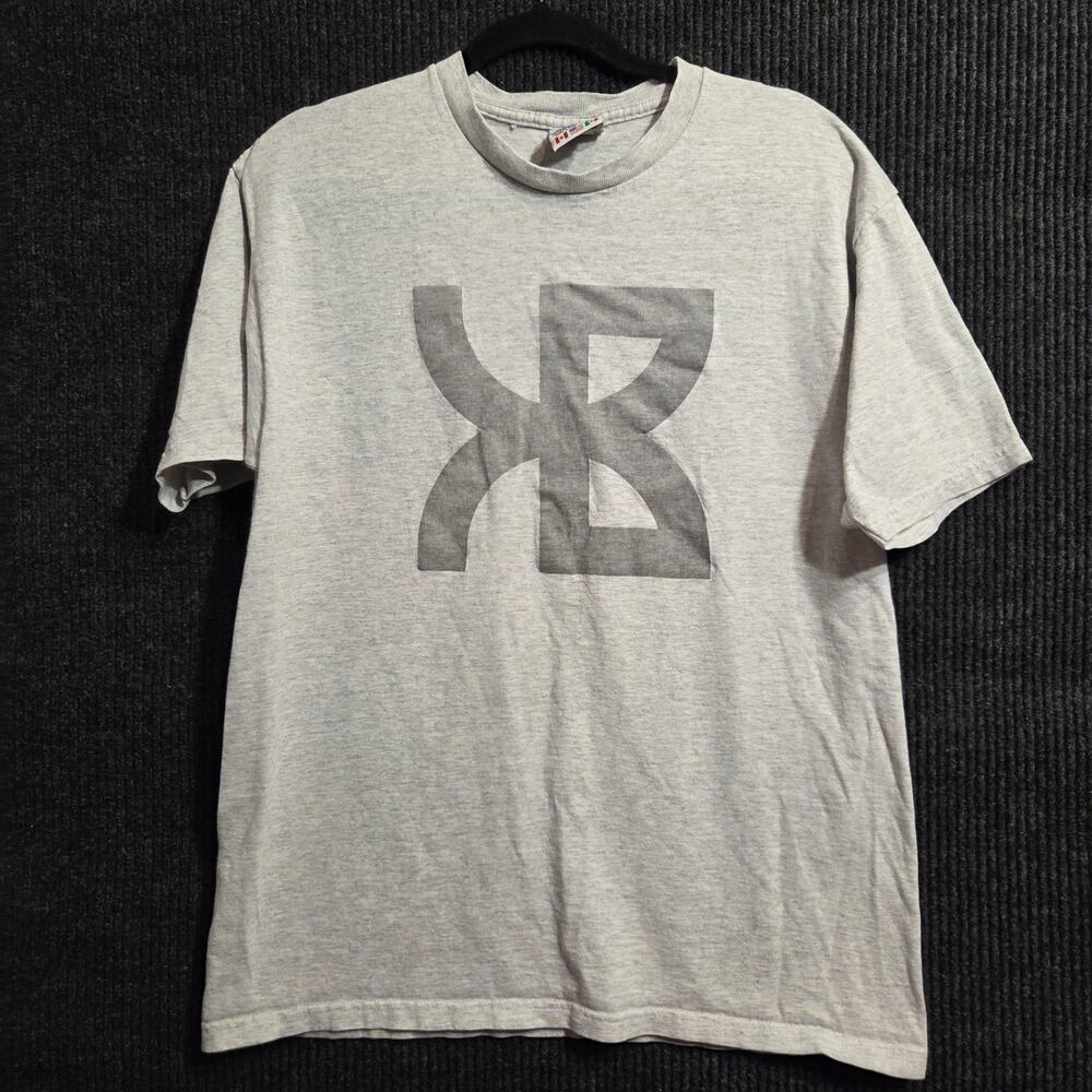 Vintage 90s Adidas Kobe Bryant KB8 Logo T Shirt M USA Ash Gray Single Stitch